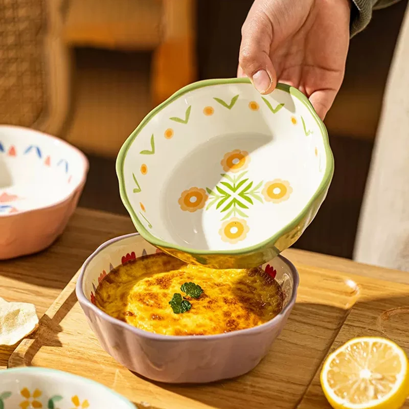 400ml Irregular Flower Ceramic Dessert Bowl Air Fryer Baking Bowl Kitchen Dessert Cereal Bowl Baking Tary Dropshipping Tableware
400ml Irregular Flower Ceramic Dessert Bowl Air Fryer Baking Bowl Kitchen Dessert Cereal Bowl Baking Tary Dropshipping Tableware