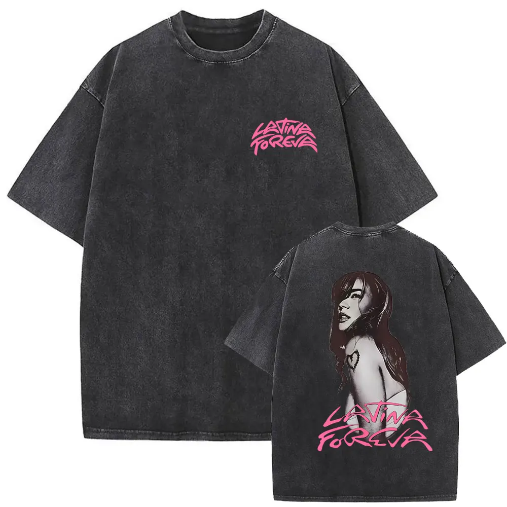 Singer Karol G Tropicoqueta Latina Foreva 2025 Album Merch Washed T-shirt Men Women Fashion Tshirt Tops Unisex Cotton T Shirts
Singer Karol G Tropicoqueta Latina Foreva 2025 Album Merch Washed T-shirt Men Women Fashion Tshirt Tops Unisex Cotton T Shirts
