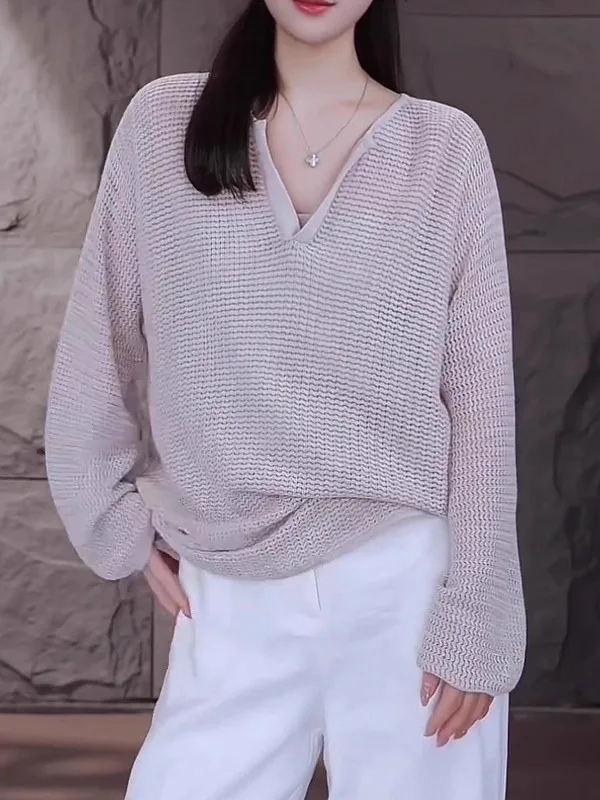 Женский трикотажный топ больших размеров с V-образным вырезом и длинными рукавами, повседневный, свободного кроя, весенняя новинка, простой, универсальный, на все сезоны, в корейском стиле
Женский трикотажный топ больших размеров с V-образным вырезом и длинными рукавами, повседневный, свободного кроя, весенняя новинка, простой, универсальный, на все сезоны, в корейском стиле