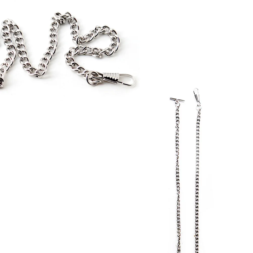 Classic Metal Plated Pocket Watch Chain Jean Belt Chain Watch Holder Decoration (Silver Total Length 65cm) 
Classic Metal Plated Pocket Watch Chain Jean Belt Chain Watch Holder Decoration (Silver Total Length 65cm)