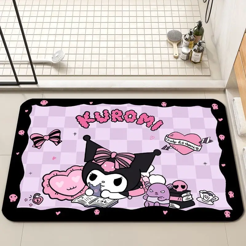 Cute Kuromi Sanrio Cartoon Diatom Mud Rug for Bedroom Living Room Sofa Quick Drying Doormat Non-slip Floor Mat Home Decoractions
Cute Kuromi Sanrio Cartoon Diatom Mud Rug for Bedroom Living Room Sofa Quick Drying Doormat Non-slip Floor Mat Home Decoractions