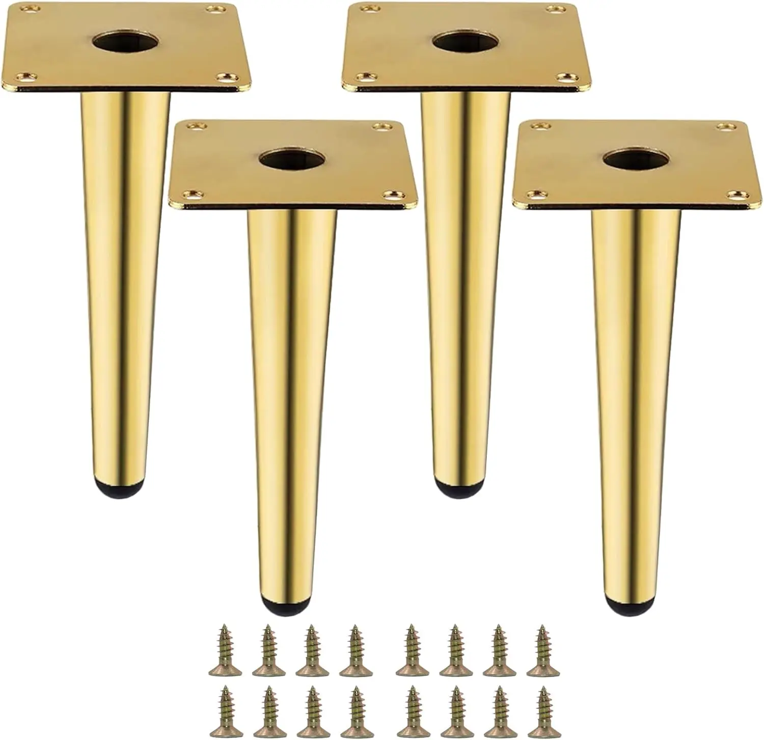 Heavy Duty Furniture Legs Set of 4, 8" Gold Metal Straight Feet for Sofa, Cabinet, Couch - DIY Replacement
Heavy Duty Furniture Legs Set of 4, 8" Gold Metal Straight Feet for Sofa, Cabinet, Couch - DIY Replacement