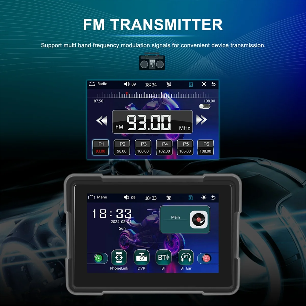 5-дюймовый мотоциклетный беспроводной Carplay Android Авто портативный смарт-плеер водонепроницаемый дисплей для мотоцикла DVR, с камерой
5-дюймовый мотоциклетный беспроводной Carplay Android Авто портативный смарт-плеер водонепроницаемый дисплей для мотоцикла DVR, с камерой