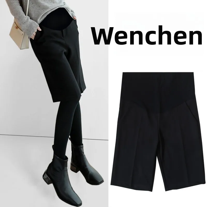 Maternity Winter Spring Autumn Casual High Waist Polyester Fiber Abdomen Support Large Size Black Short Pants for Pregnant Women
Maternity Winter Spring Autumn Casual High Waist Polyester Fiber Abdomen Support Large Size Black Short Pants for Pregnant Women