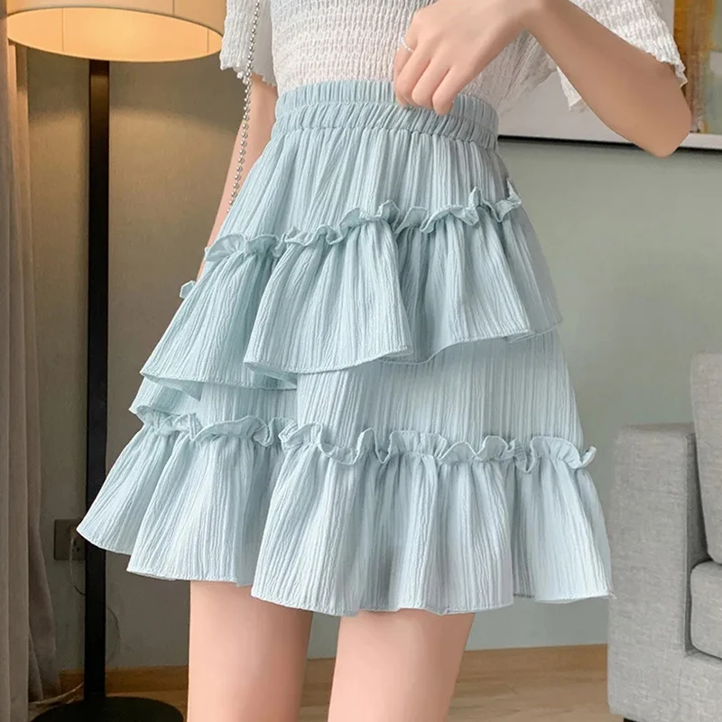 Sweet Japan Ruffles Skirts Women Cute Fashion High Waist Mini Skirt Casual Elegant Preppy Style Female All Match A Line Skirt
Sweet Japan Ruffles Skirts Women Cute Fashion High Waist Mini Skirt Casual Elegant Preppy Style Female All Match A Line Skirt