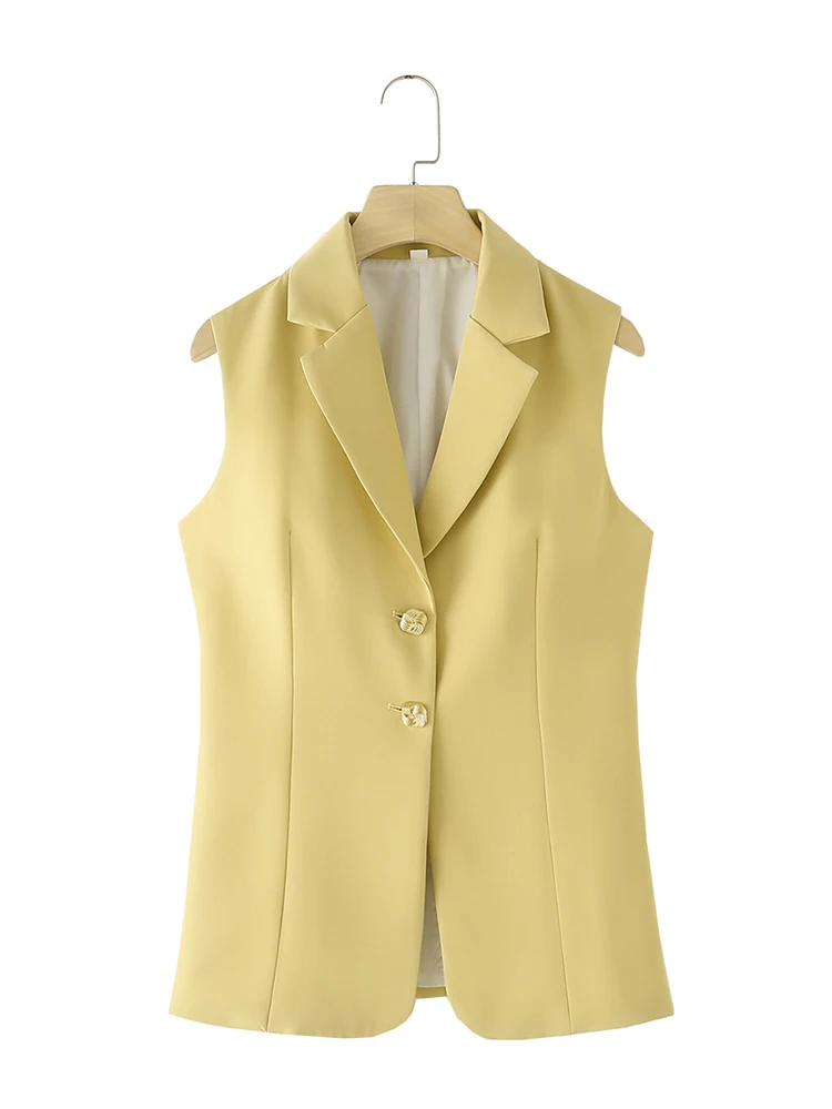 European style new women's fashion versatile temperament solid color single-breasted sleeveless suit vest
European style new women's fashion versatile temperament solid color single-breasted sleeveless suit vest