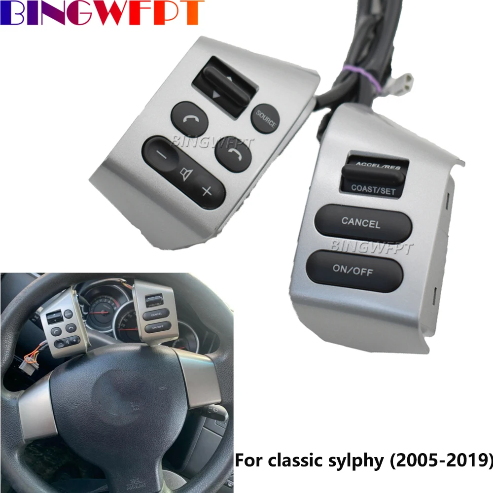 Audio Telephone Volume Cruise Control Button For Old Livina 2007-2010 For Old Tiida 2005 2006 2008 Steering Wheel Key Switch
Audio Telephone Volume Cruise Control Button For Old Livina 2007-2010 For Old Tiida 2005 2006 2008 Steering Wheel Key Switch