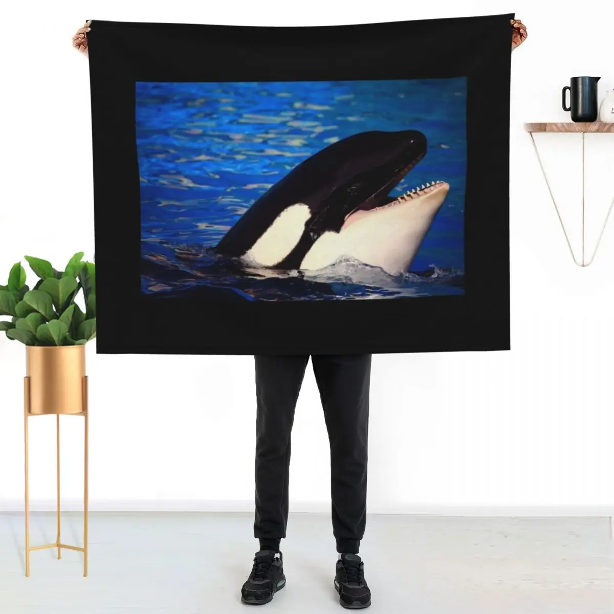 Happy Orca Throw Blanket Year Round Soft Comfortable Blanket for Home
Happy Orca Throw Blanket Year Round Soft Comfortable Blanket for Home