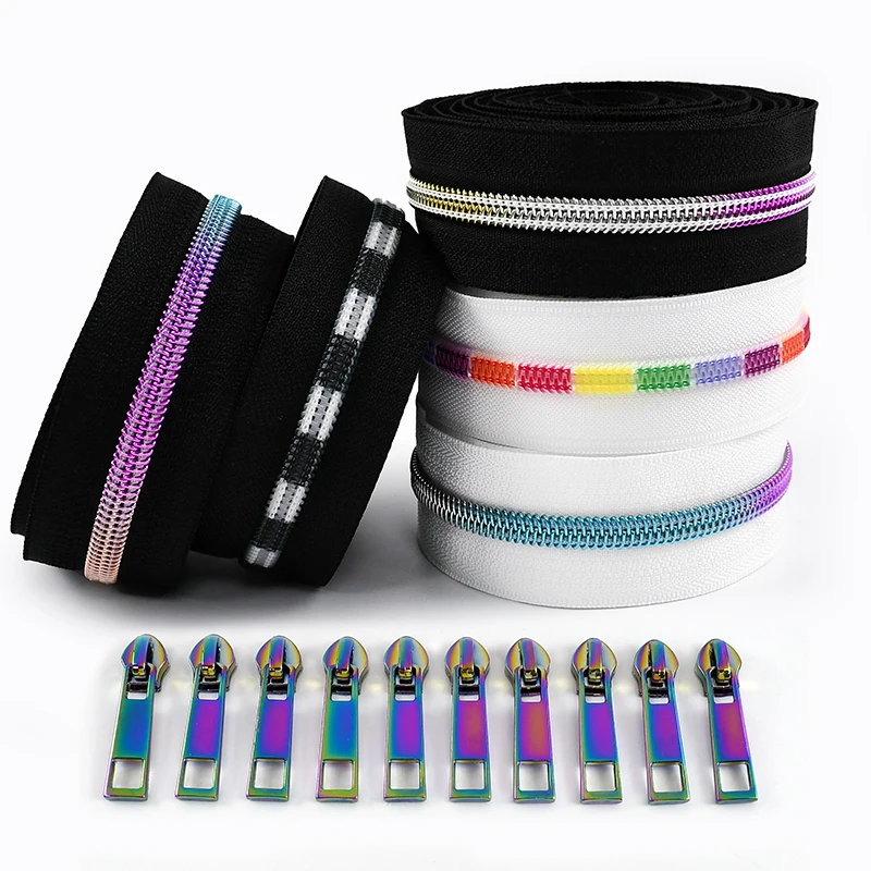5Meters Meetee 5# Colored Nylon Zippers + Zipper Puller Slider Bag Closure Coil Zips Luggage Zip Repair Kit Sewing Accessories 
5Meters Meetee 5# Colored Nylon Zippers + Zipper Puller Slider Bag Closure Coil Zips Luggage Zip Repair Kit Sewing Accessories