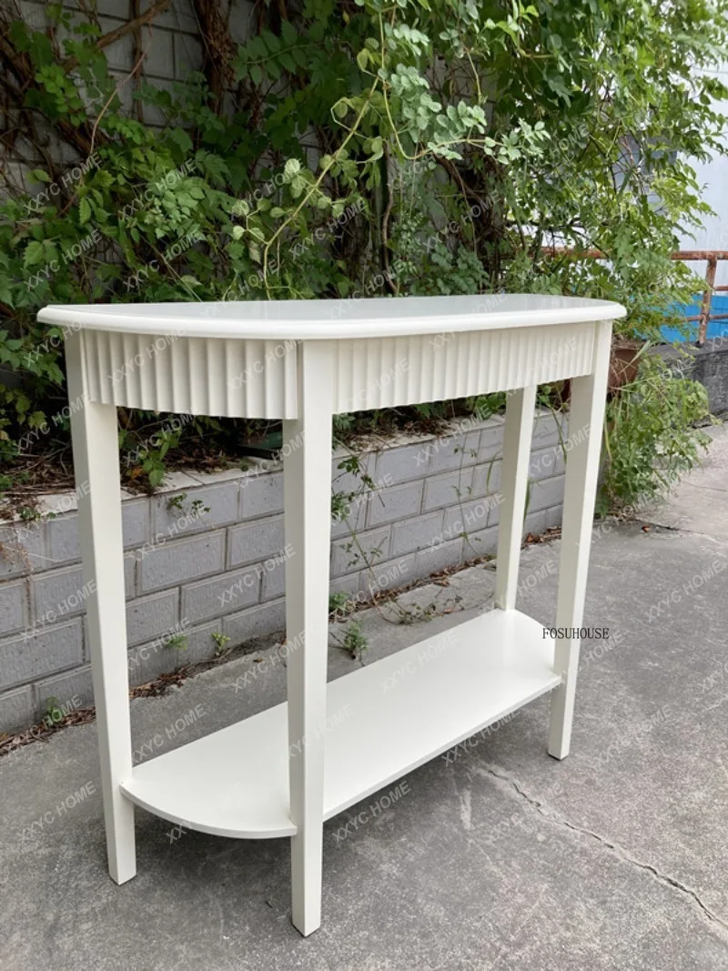 Console Tables Ornament Light Luxury Semi-circular Entrance Hallway Display Stand Creative Artistic Living Room Table
Console Tables Ornament Light Luxury Semi-circular Entrance Hallway Display Stand Creative Artistic Living Room Table