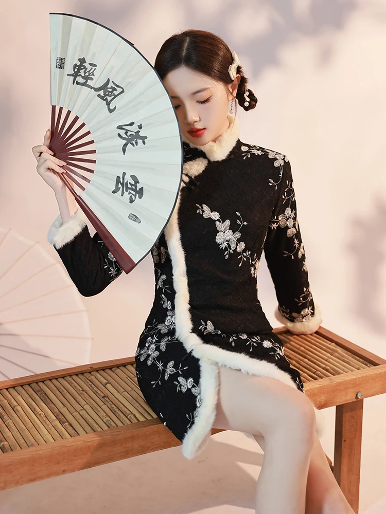 Improved Thiened Embroidered Women's Coat Bla Fce Winter New Sle Chinese Small Size Jaet Floral Pattern
Improved Thiened Embroidered Women's Coat Bla Fce Winter New Sle Chinese Small Size Jaet Floral Pattern