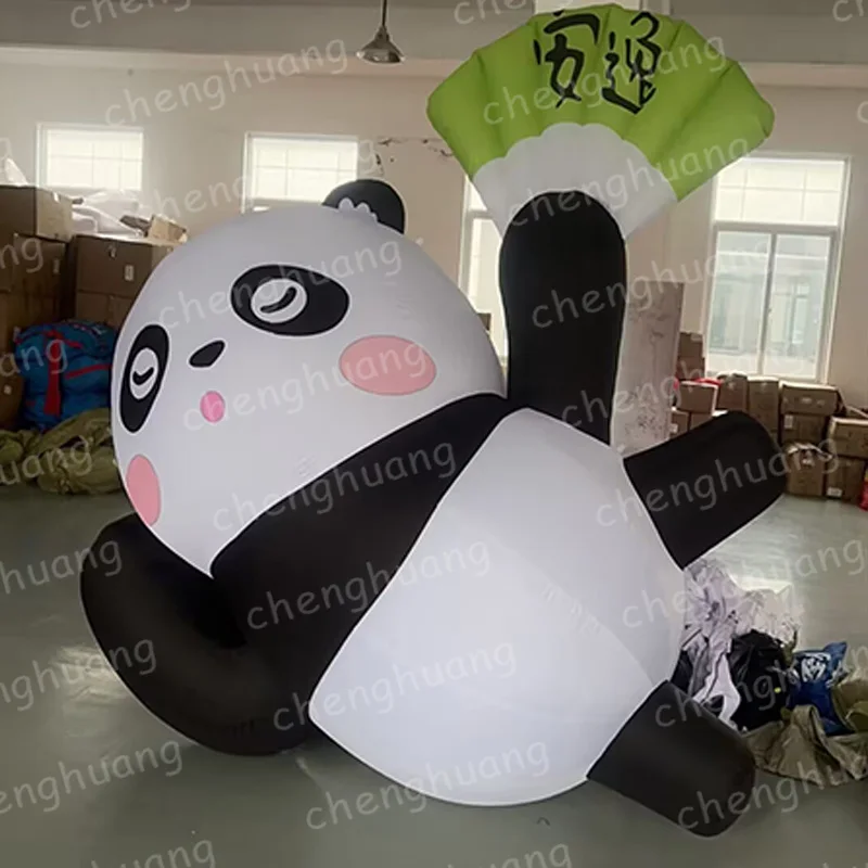 Inflatable lying flat panda, hand fan side lying panda, with blower, outdoor square activities decorative props
Inflatable lying flat panda, hand fan side lying panda, with blower, outdoor square activities decorative props