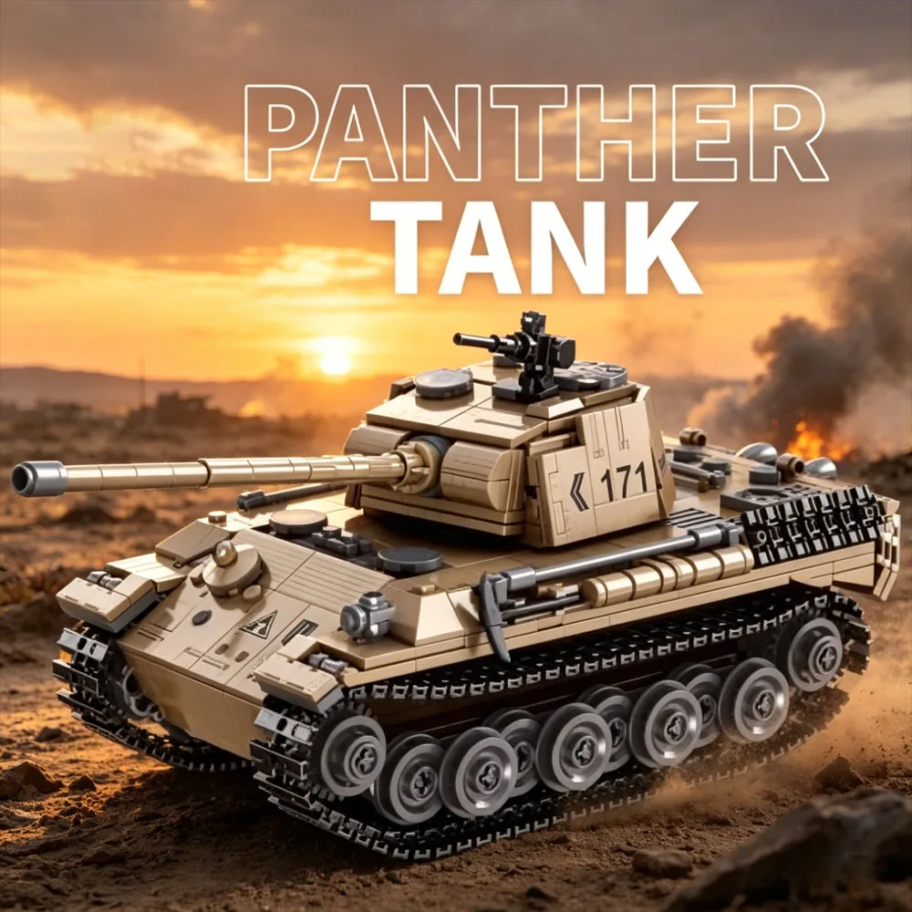 World War 2 WW2 Army Military Soldiers Leopard Main Battle Tank Model Assemble Building Blocks Bricks Children's Toys Gift
World War 2 WW2 Army Military Soldiers Leopard Main Battle Tank Model Assemble Building Blocks Bricks Children's Toys Gift