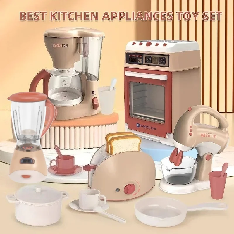 Игровой набор кухонной техники для детей: кофеварка, миксер, тостер. Игрушки для ролевых игр. Подарок на день рождения для девочки-малышки.
Игровой набор кухонной техники для детей: кофеварка, миксер, тостер. Игрушки для ролевых игр. Подарок на день рождения для девочки-малышки.