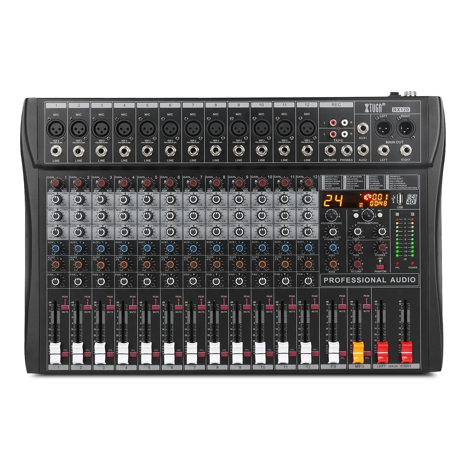 16 Channel Professional Audio Music Mixer With Digital Effect Processor Blueteeth Connection Karaoke DJ Audio Mixer
16 Channel Professional Audio Music Mixer With Digital Effect Processor Blueteeth Connection Karaoke DJ Audio Mixer
