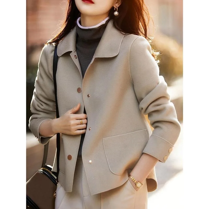 Single Button Collar Woolen Coat Flip Collar Cross-Border Women's Fashion Spring Season Medium Length No Hat Female Only
Single Button Collar Woolen Coat Flip Collar Cross-Border Women's Fashion Spring Season Medium Length No Hat Female Only