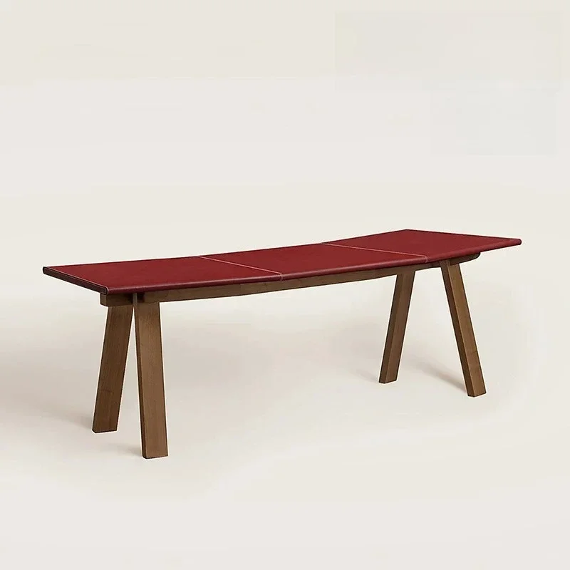 Solid wood curved saddle leather light luxury long desk, Italian minimalist high-end desk
Solid wood curved saddle leather light luxury long desk, Italian minimalist high-end desk