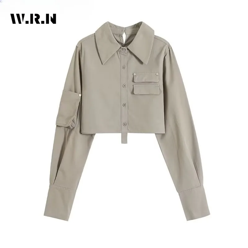 American Retro Turn-down Collar Solid Color Loose Pockets Blouses 2023 Autumn Women's Casual Long Sleeve Baggy Cargo Shirts Top
American Retro Turn-down Collar Solid Color Loose Pockets Blouses 2023 Autumn Women's Casual Long Sleeve Baggy Cargo Shirts Top