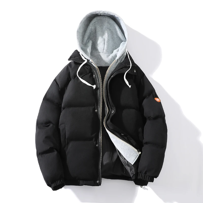 New Fake Two-piece Cotton Parkas Men's Hooded Thick Jacket Parkas Men Sports and Leisure Jacket Men's Winter Overalls Clothes 
New Fake Two-piece Cotton Parkas Men's Hooded Thick Jacket Parkas Men Sports and Leisure Jacket Men's Winter Overalls Clothes