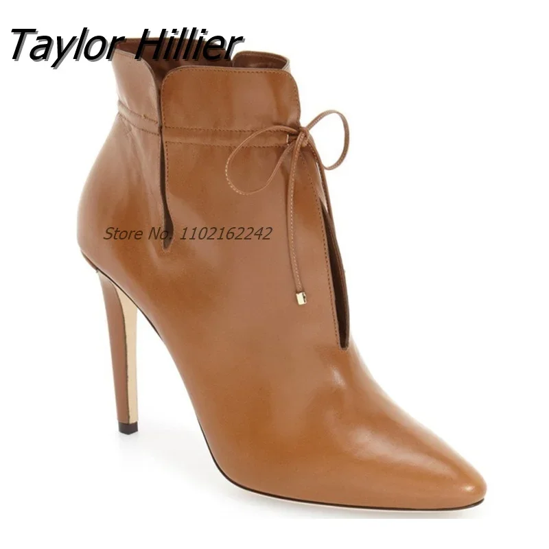 Pointed Toe Lace-Up Decorative High-Heeled Shoes Ankle Boots Patent Leather Hollow Stiletto High-Heeled Ankle Boots Women'S
Pointed Toe Lace-Up Decorative High-Heeled Shoes Ankle Boots Patent Leather Hollow Stiletto High-Heeled Ankle Boots Women'S