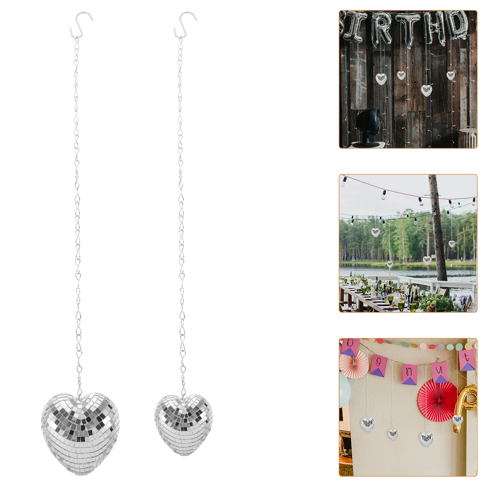 4pcs Heart Glass Decorations Hanging Mirror Disco Ball For Party Wedding Christmas Home Bar Centerpiece Ornaments
4pcs Heart Glass Decorations Hanging Mirror Disco Ball For Party Wedding Christmas Home Bar Centerpiece Ornaments