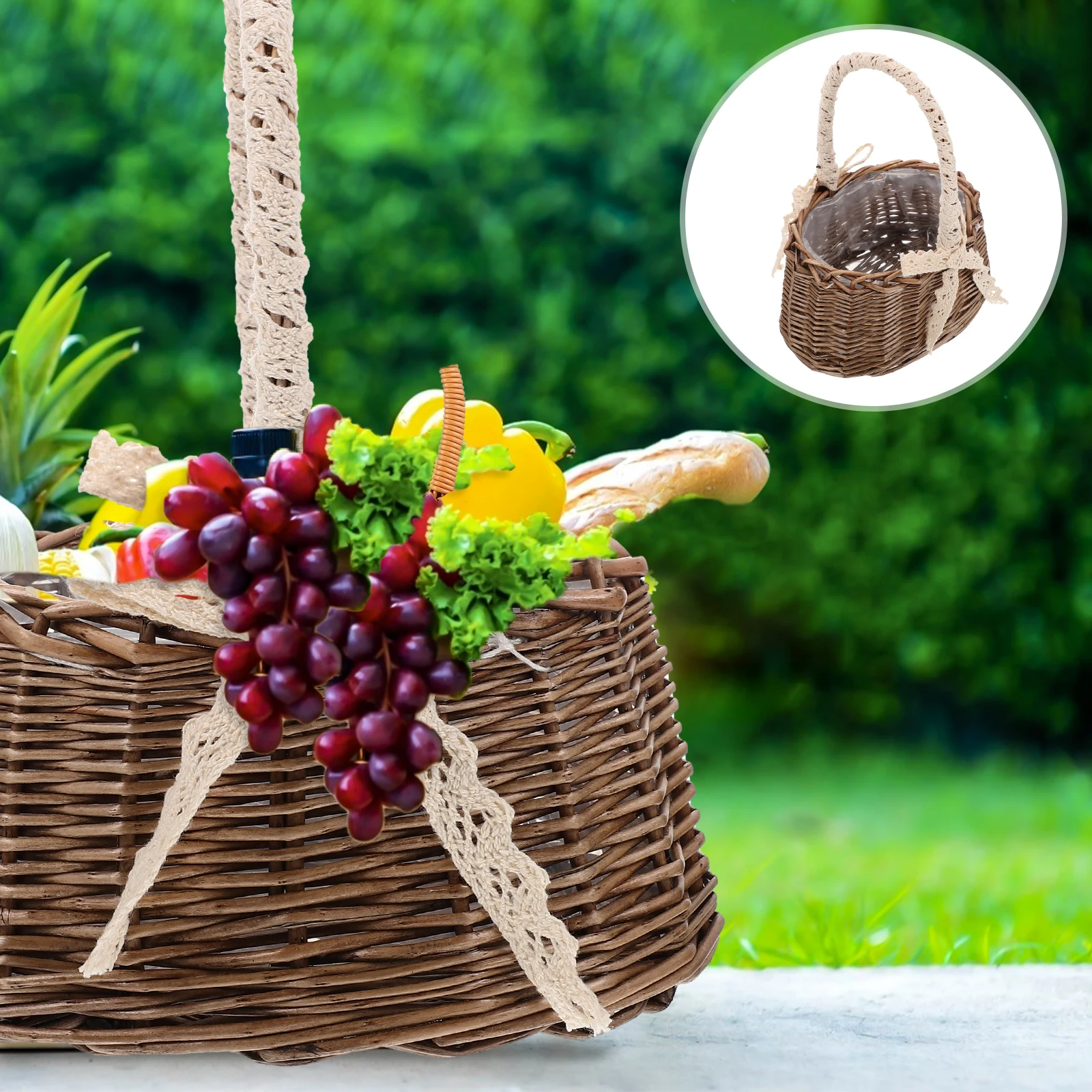 Premium Handwoven Flower Baskets Wedding Portable Gift Storage Container Party Banquet Proposal Photo Prop 12.5X9.8X4.3Inch
Premium Handwoven Flower Baskets Wedding Portable Gift Storage Container Party Banquet Proposal Photo Prop 12.5X9.8X4.3Inch