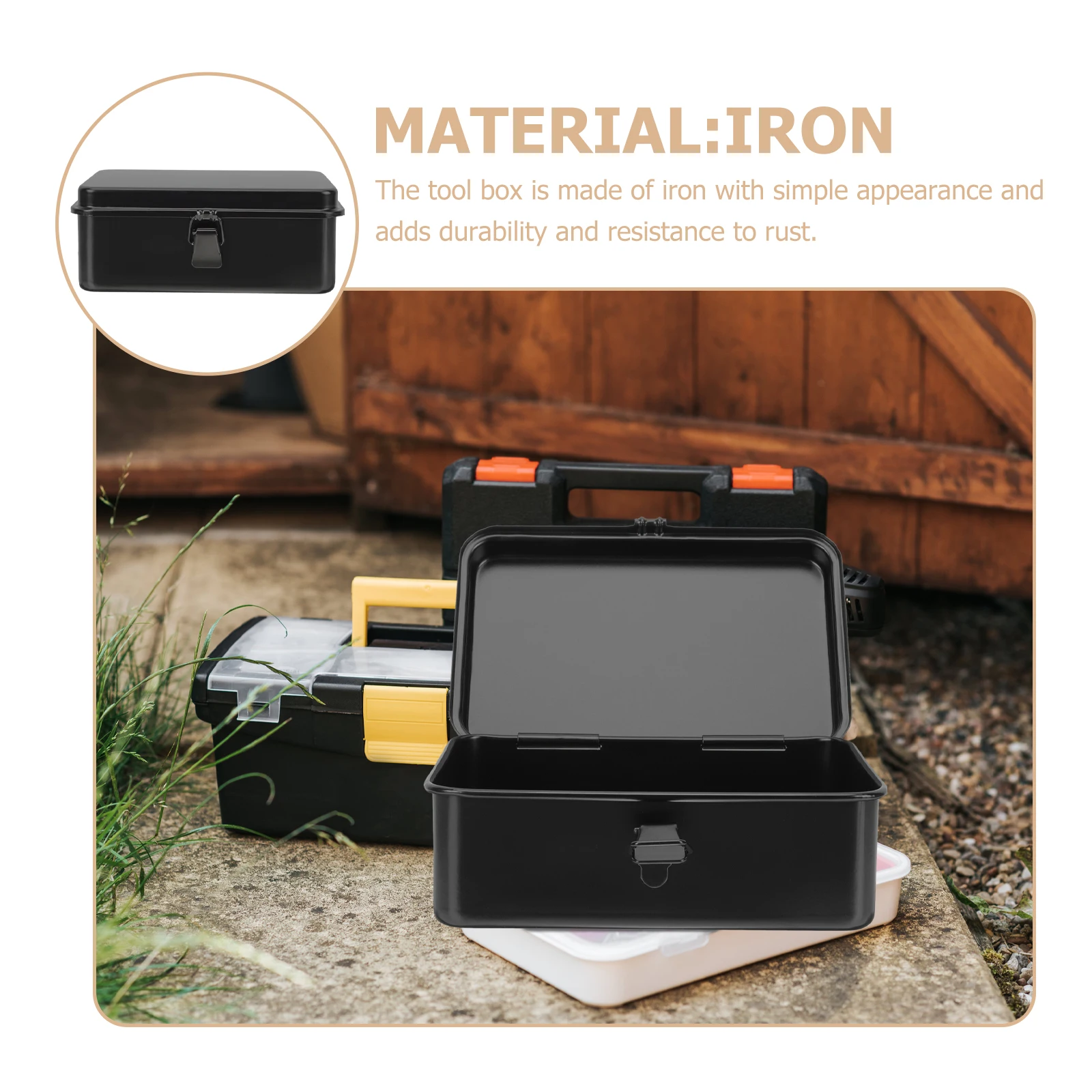 Small Tool Box Organizer 190 Mini Metal Toolbox for Car Black Portable Storage Case Hand Carry Mechanics Parts
Small Tool Box Organizer 190 Mini Metal Toolbox for Car Black Portable Storage Case Hand Carry Mechanics Parts