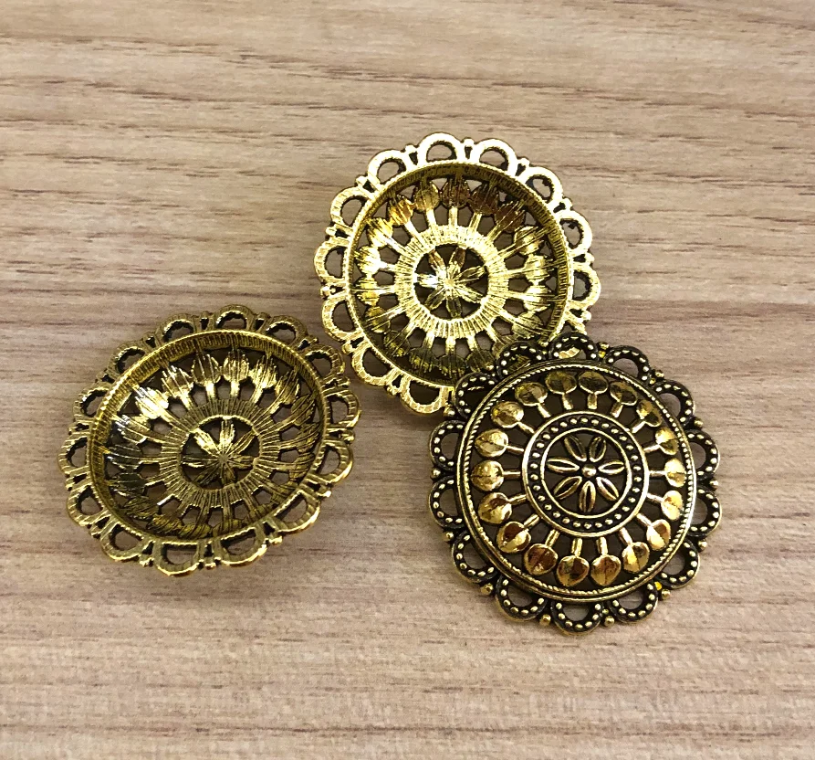 10pcs 27mm Vintage flower hollow charms for handmade Zinc alloy metal HW3162
10pcs 27mm Vintage flower hollow charms for handmade Zinc alloy metal HW3162
