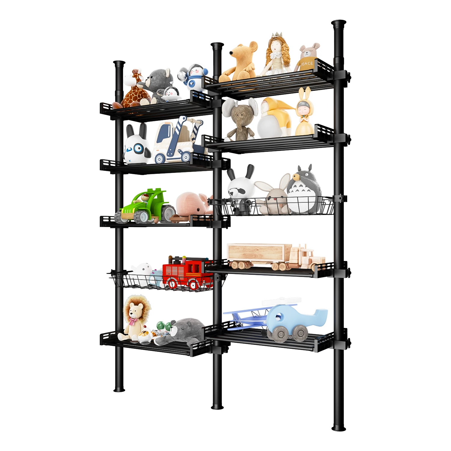 Multiple Uses and Functions Metal Black Plush Toys Display Rack White Toy Rack Storage for Kid
Multiple Uses and Functions Metal Black Plush Toys Display Rack White Toy Rack Storage for Kid