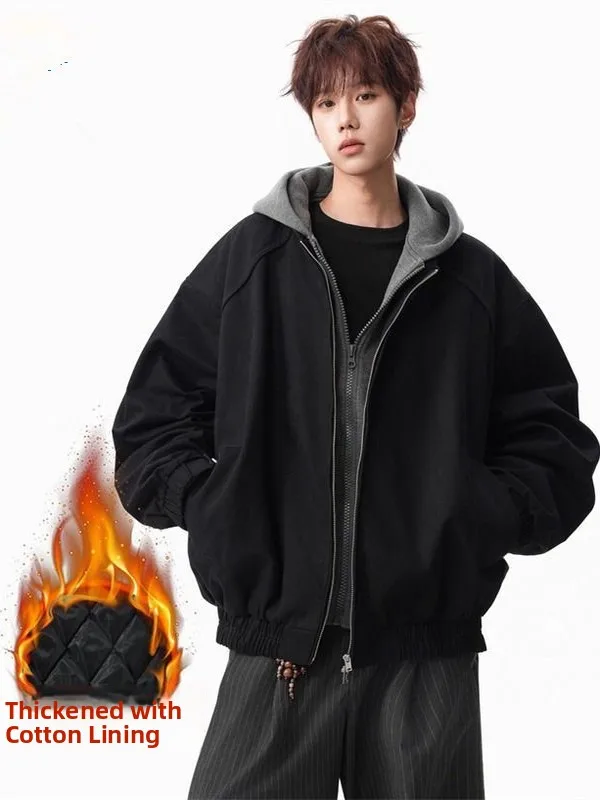 American Sle Loose Fit Hooded Thiened Cotton Jaet Men's Warmth Outerwear Baseball Coat High Street Sle Polyester Fiber
American Sle Loose Fit Hooded Thiened Cotton Jaet Men's Warmth Outerwear Baseball Coat High Street Sle Polyester Fiber