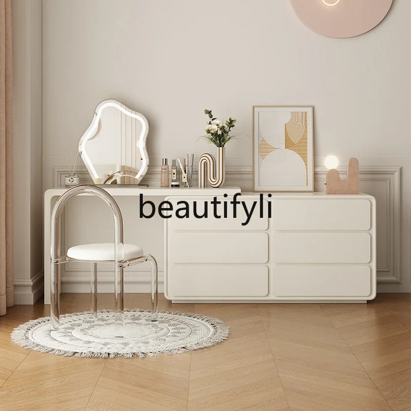 D96 Nordic Cream Style Dresser Storage Integrated Cabinet Premium Sense Retractable Makeup Table
D96 Nordic Cream Style Dresser Storage Integrated Cabinet Premium Sense Retractable Makeup Table