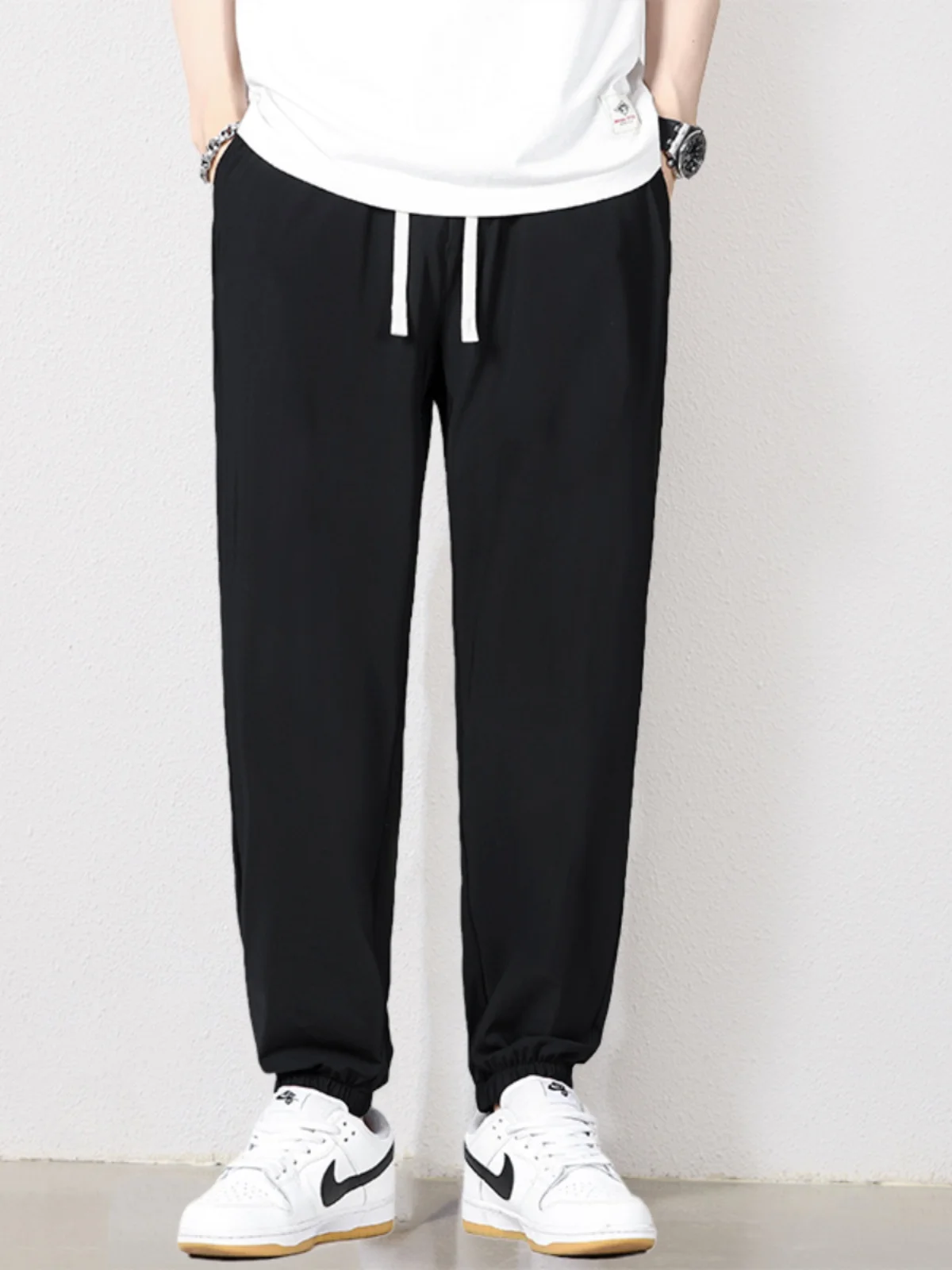 Ultra-Thin Ice-Silk Men's Casual Pants Drapey Qui-Dry Loose plus Size Summer Sports Trousers Elastic Waist Youthful Sle
Ultra-Thin Ice-Silk Men's Casual Pants Drapey Qui-Dry Loose plus Size Summer Sports Trousers Elastic Waist Youthful Sle