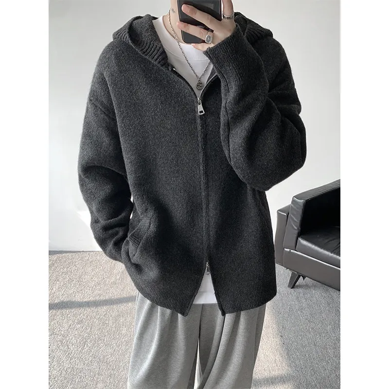 Laid-ba Sle Американская вязаная толстовка с капюшоном Мужская повседневная свободная верхняя одежда Топ Мужской мягкий длинный свитер из тонкой пряжи
Laid-ba Sle Американская вязаная толстовка с капюшоном Мужская повседневная свободная верхняя одежда Топ Мужской мягкий длинный свитер из тонкой пряжи