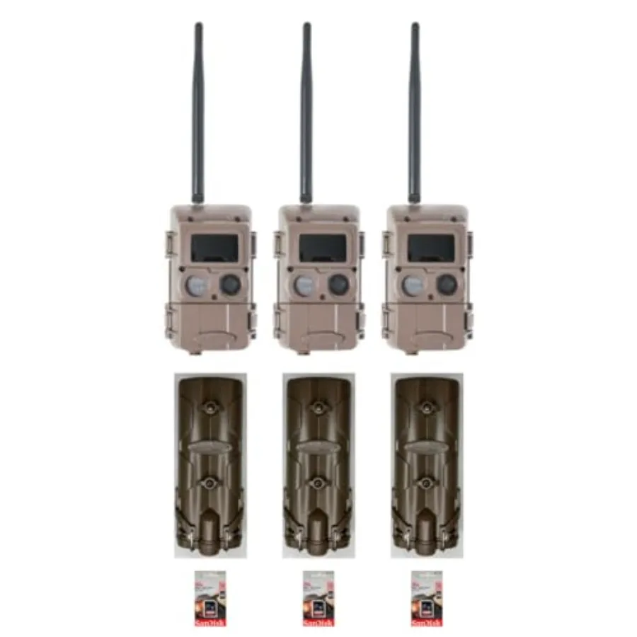 Wildlife monitoring application, ABS plastic, black, 3-pack with flash capability, battery power banks and SD cards included
Wildlife monitoring application, ABS plastic, black, 3-pack with flash capability, battery power banks and SD cards included
