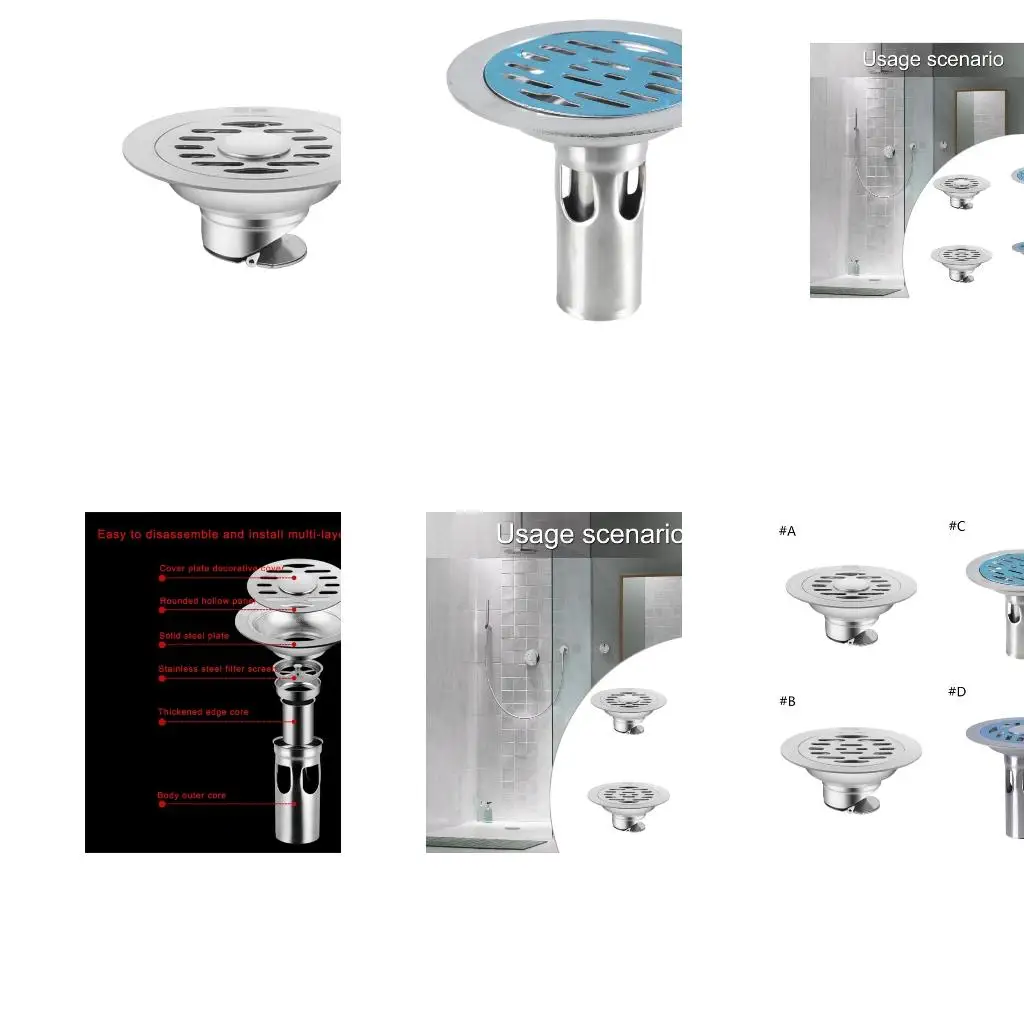 Stainless Steels Floor Drain Antiodor Drainer Shower Strainer Cover Floor Strainer Kitchen Bathroom Hardware Enduring high
Stainless Steels Floor Drain Antiodor Drainer Shower Strainer Cover Floor Strainer Kitchen Bathroom Hardware Enduring high
