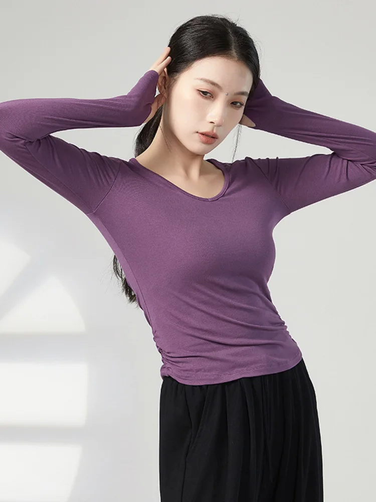 Dance Competitions V-neck Adult Modern Practice Costume Long Sleeved Finger Jacket Woclassical Ethnic Dance Costume
Dance Competitions V-neck Adult Modern Practice Costume Long Sleeved Finger Jacket Woclassical Ethnic Dance Costume