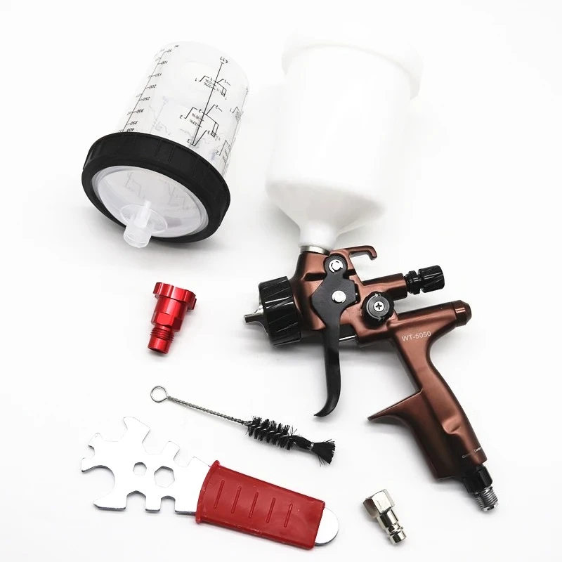 1.3mm HVLP Spray Gun 600CC Tank With 400CC Mix Tank And Adpater Car Paint Gun Varnish Paint Sprayer /Air Spray Gun/Air Tools
1.3mm HVLP Spray Gun 600CC Tank With 400CC Mix Tank And Adpater Car Paint Gun Varnish Paint Sprayer /Air Spray Gun/Air Tools