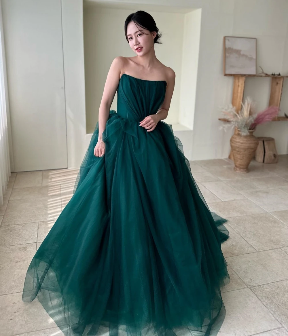 SONDR Strapless A-Line Korea Evening Dress Custom Made Backless Formal Prom Dress Sleeveless Green Simple Evening Gown Bridal
SONDR Strapless A-Line Korea Evening Dress Custom Made Backless Formal Prom Dress Sleeveless Green Simple Evening Gown Bridal