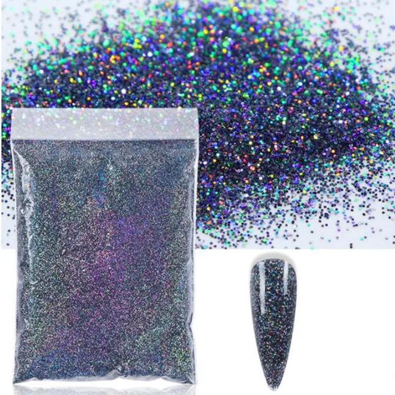 0.2mm Laser Black Color holographic Glitter dust nail tools or other art Decoration sequins
0.2mm Laser Black Color holographic Glitter dust nail tools or other art Decoration sequins