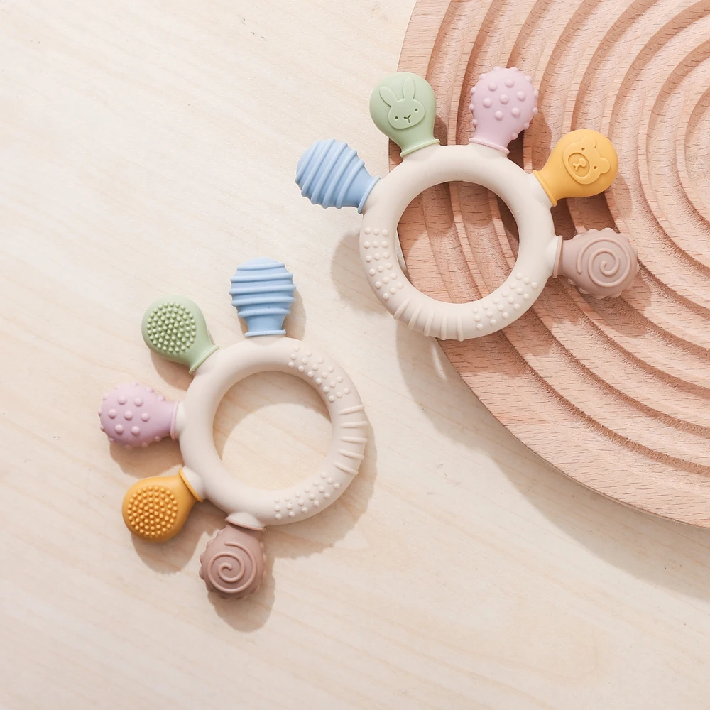 New Arriving Baby Silicone Teether Toys BPA Free Silicone Finger Teething Ring Bracelet for Newborn Baby Teething Toys Gifts
New Arriving Baby Silicone Teether Toys BPA Free Silicone Finger Teething Ring Bracelet for Newborn Baby Teething Toys Gifts