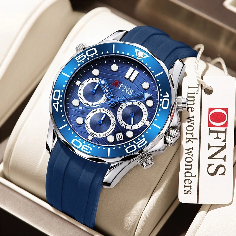 OFNS new business six-pin men's watch waterproof with calendar luminous men's watch multi-function chronograph quartz watch
OFNS new business six-pin men's watch waterproof with calendar luminous men's watch multi-function chronograph quartz watch