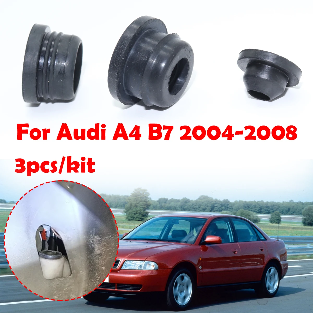 3pcs Washer Pump Grommet Windshield Headlight Seal plug Rubber Gasket Reservoir Water Bottle Leaking For Audi A4 B7 2004-2008
3pcs Washer Pump Grommet Windshield Headlight Seal plug Rubber Gasket Reservoir Water Bottle Leaking For Audi A4 B7 2004-2008