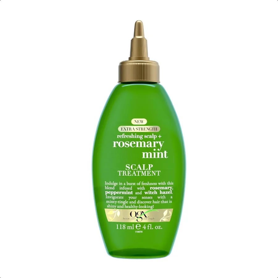 OGX Extra gth Refreshing Scalp + Rosemary Mint Dry Scalp Treatment Refreshing Scalp Treatment to Help Remove Buildup Minty Leav
OGX Extra gth Refreshing Scalp + Rosemary Mint Dry Scalp Treatment Refreshing Scalp Treatment to Help Remove Buildup Minty Leav