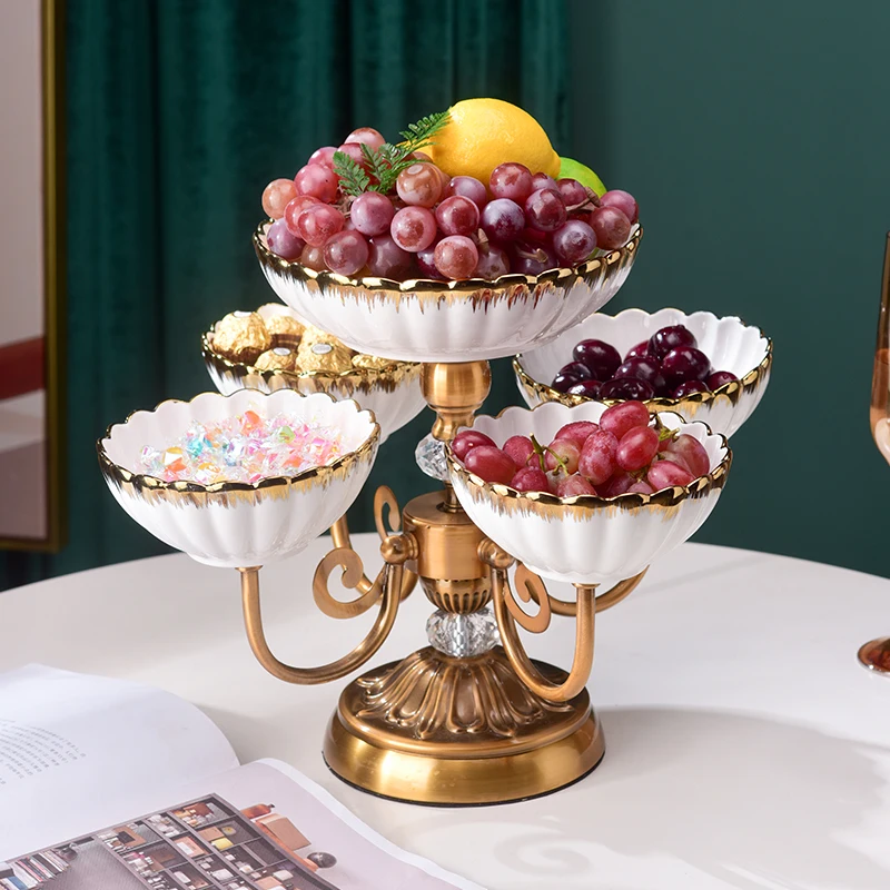 European-Style High-End Fruit Plate Multi-Layer Rotating Living Room Fruit Plate Household 2021 New Coffee Table Candy Plate
European-Style High-End Fruit Plate Multi-Layer Rotating Living Room Fruit Plate Household 2021 New Coffee Table Candy Plate