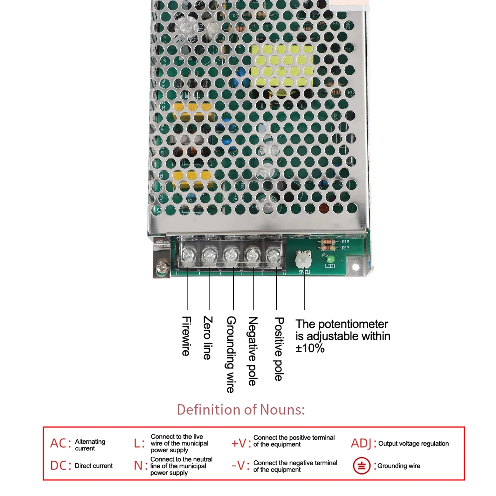 60W Switching Mode Power Supply 24V 2.5A Single Output Regulated AC/DC Converter With Adjustable Voltage Range For LED Strips
60W Switching Mode Power Supply 24V 2.5A Single Output Regulated AC/DC Converter With Adjustable Voltage Range For LED Strips