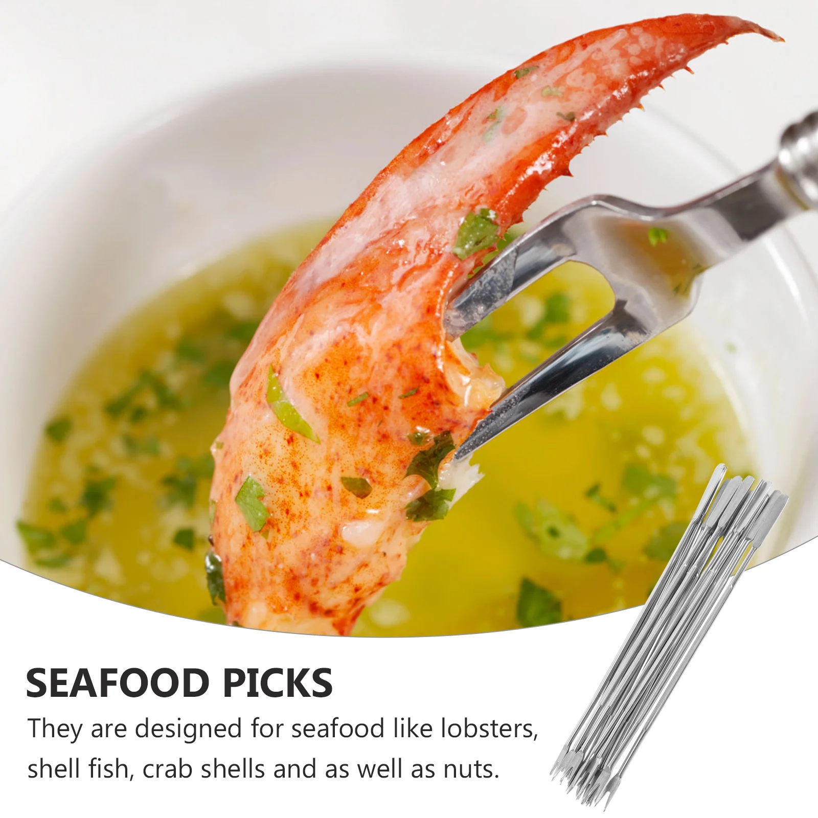 15Pcs Seafood Tool Set Stainless Steel Lobster Picks Nut Forks Seafood Forks Shellfish Crab Opener Nut Needles
15Pcs Seafood Tool Set Stainless Steel Lobster Picks Nut Forks Seafood Forks Shellfish Crab Opener Nut Needles