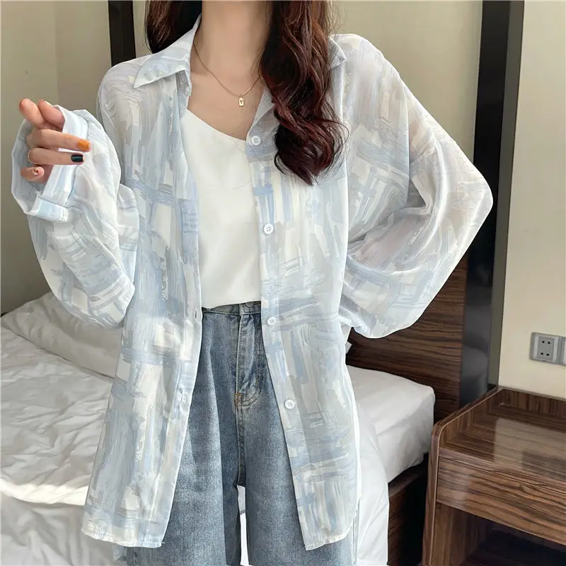 2023 Casual Chiffon Shirt Floral Print Sleeve Lapel Button-up Vintage Blouse Elegant Tops Thin Shirts Classic Loose Shirts A349
2023 Casual Chiffon Shirt Floral Print Sleeve Lapel Button-up Vintage Blouse Elegant Tops Thin Shirts Classic Loose Shirts A349