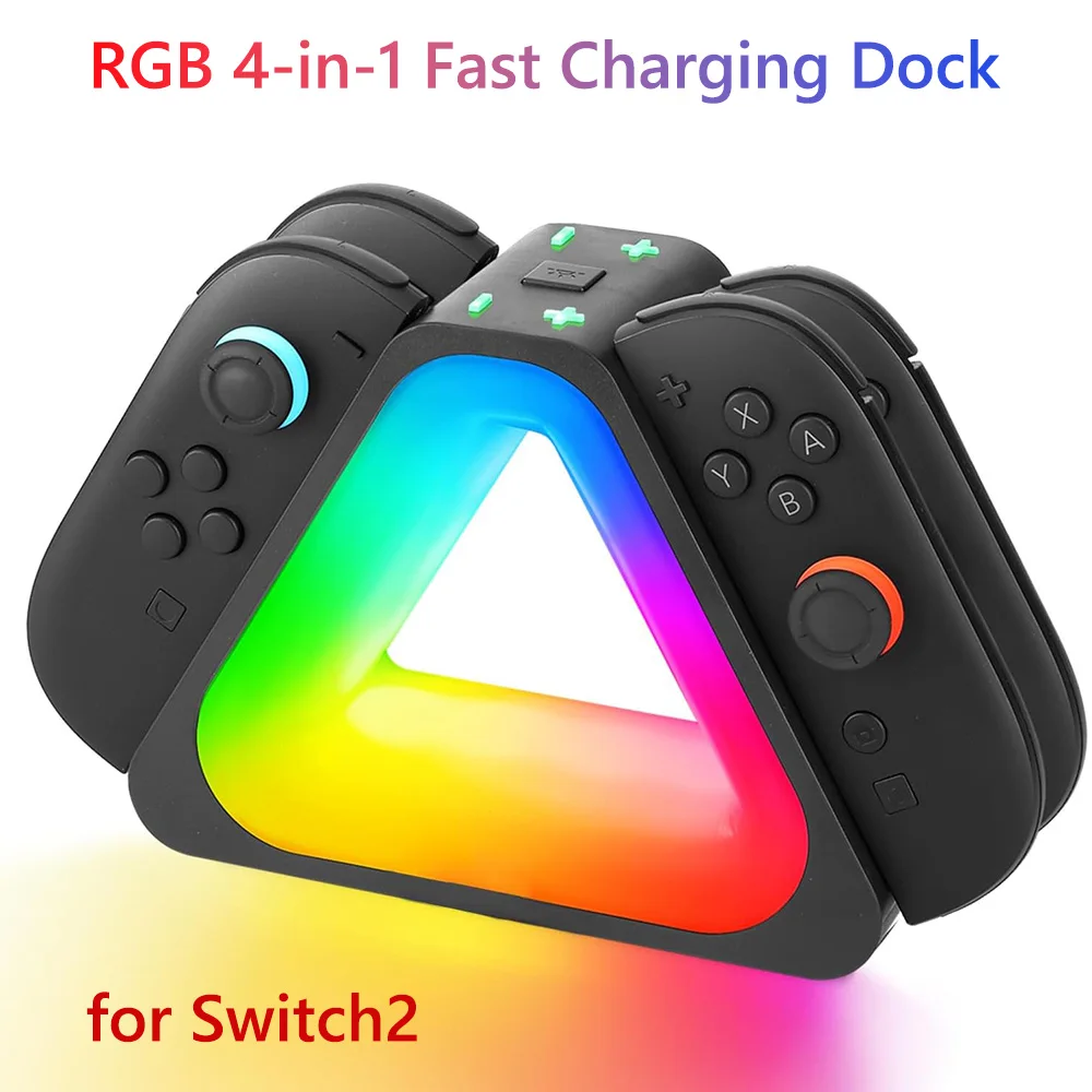 Док-станция для быстрой зарядки 4 в 1 RGB для переключателя 2 аксессуаров joycon, переключатель joycon 2, подставка для зарядки контроллера, переключатель станции 2 радости
Док-станция для быстрой зарядки 4 в 1 RGB для переключателя 2 аксессуаров joycon, переключатель joycon 2, подставка для зарядки контроллера, переключатель станции 2 радости