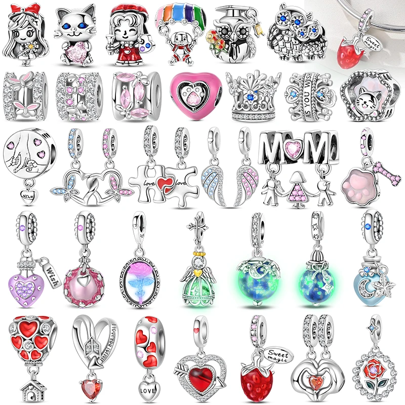 New 925 Original Sterling Silver Charm Bead Mother's Day Love Heart Family Pendant Fits Bracelet Womens Jewelry Gift
New 925 Original Sterling Silver Charm Bead Mother's Day Love Heart Family Pendant Fits Bracelet Womens Jewelry Gift