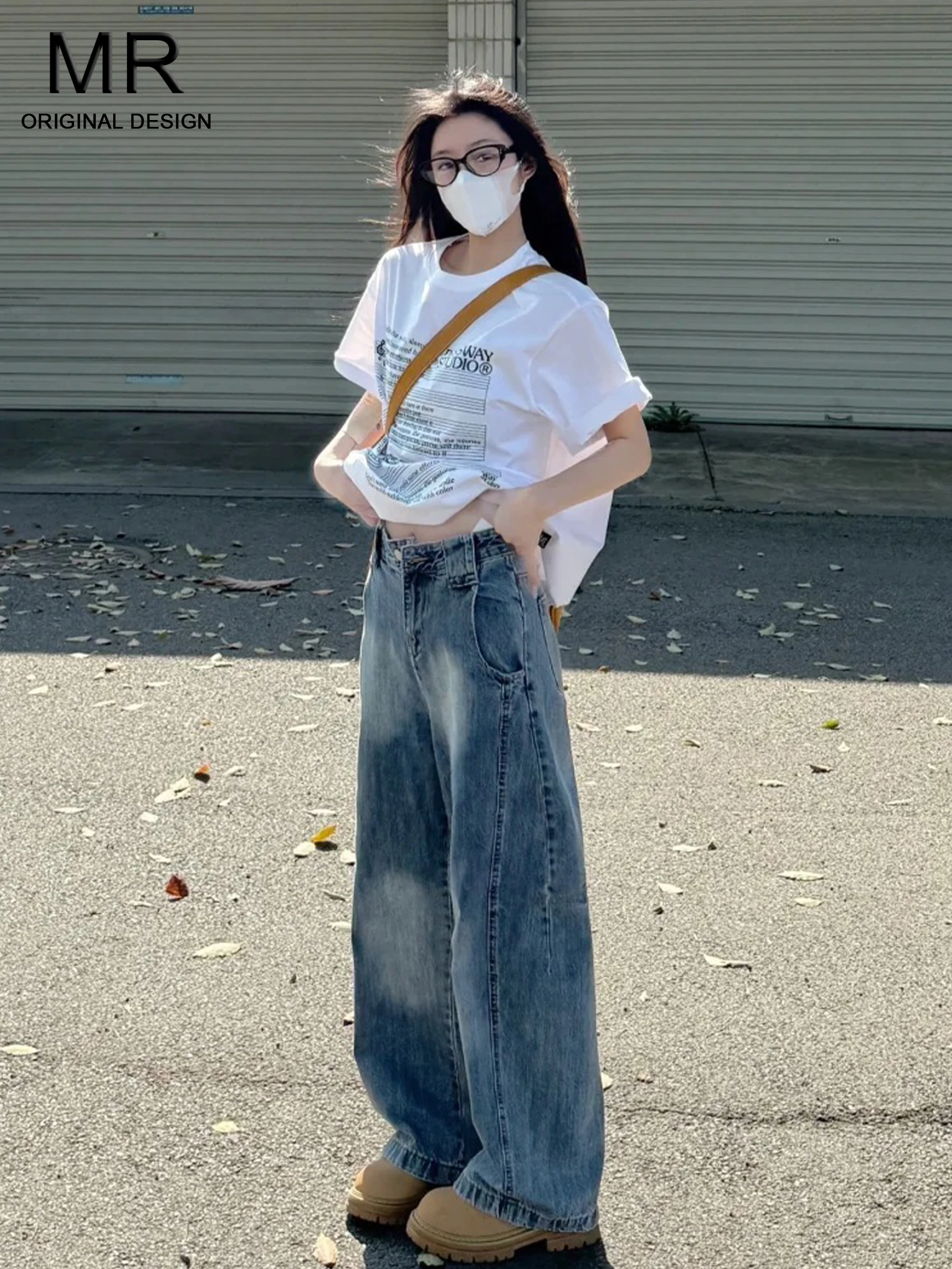 Retro Blue American Wide Leg Jeans Women's Loose Slimming Scythe Pants High Waist Casual Style Spring Summer New Arrivals
Retro Blue American Wide Leg Jeans Women's Loose Slimming Scythe Pants High Waist Casual Style Spring Summer New Arrivals